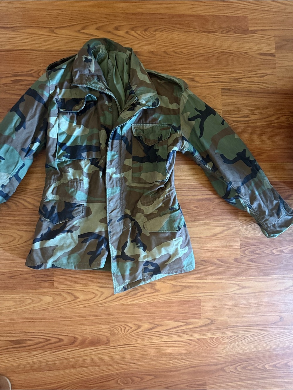 Men's Green Camo Military Field Jacket
